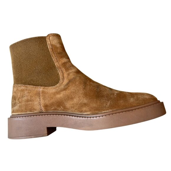 VINCE "Kegan" Brown Suede Leather Water Repellent Chelsea Ankle‎ Boots Size 7.5 - Picture 9 of 10